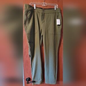 Columbia Savanna Hill Straight Leg Hiking Pants Women’s Sz 14 Olive Grey Omni Sh